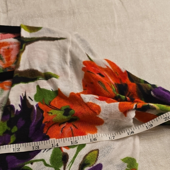 Anthropologie Vibrant Floral Open-Front Cardigan - Picture 10 of 13